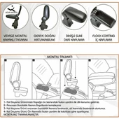 NİKEN Ford focus 3 kol dayama kolçak vidasız orta konsol niken 2015+ - 4