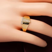 14 Ayar T Harf Altın Yüzük thumbnail 2