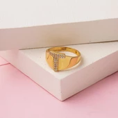 14 Ayar T Harf Altın Yüzük thumbnail 5
