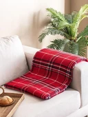 Homprime Scotch Çift Kişilik Battaniye 180X220 Kırmızı - 1