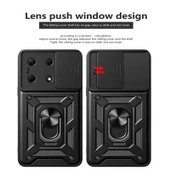 Gpack İnfinix Note 30 Pro Kılıf Sert Silikon Tank Aramid Sürgülü Vega Yüzüklü - 3