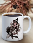 Baskılı Kupa Bardak Seramik Mug -  Witch - 1