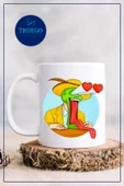Baskılı Kupa Bardak Seramik Mug - Maske - 2