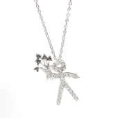 925 Ayar Gümüş Buket Tutan Çocuk Kolyesi thumbnail 5