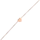 925 Ayar Gümüş Kalp Bileklik, Beyaz thumbnail 9