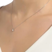 925 Ayar Gümüş Üçgen Kolye thumbnail 1