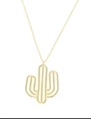 925 Ayar Gümüş Kaktüs Kolye thumbnail 2