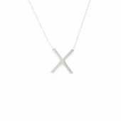 925 Ayar Gümüş X Kolye thumbnail 4