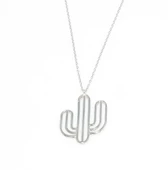925 Ayar Gümüş Kaktüs Kolye thumbnail 1