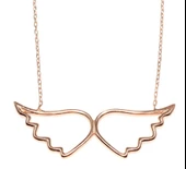 Melek Kanadı 925 Ayar Gümüş Kolye, Beyaz thumbnail 2