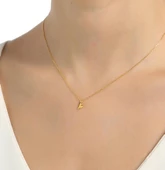 925 Ayar Gümüş Minik Kalp Kolye, Beyaz thumbnail 8