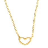 925 Ayar Gümüş İçi Boş Kalp Kolye thumbnail 5