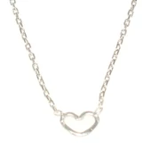 925 Ayar Gümüş İçi Boş Kalp Kolye thumbnail 3