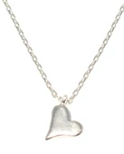 925 Ayar Gümüş Minik Kalp Kolye, Beyaz thumbnail 5