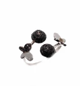 925 Ayar Gümüş Yarım Yuvarlak ve Kelebek Yüzük, Beyaz thumbnail 3