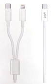 Yeni Nesil USB-C to Lightning USB-C Hızlı Şarj ve Data Kablosu 5.0A Hızlı Kablo 1 metre 20W - 1