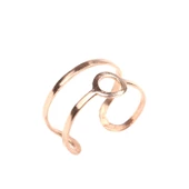 925 Ayar Gümüş Yuvarlak Yüzük, Pembe thumbnail 6