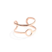 925 Ayar Gümüş Yuvarlak Yüzük, Pembe thumbnail 7