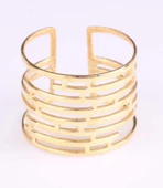 925 Ayar Gümüş Labirent Yüzük, Sarı thumbnail 2