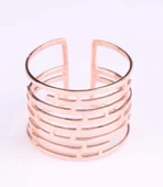 925 Ayar Gümüş Labirent Yüzük, Pembe thumbnail 1