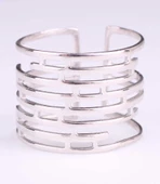 925 Ayar Gümüş Labirent Yüzük, Beyaz thumbnail 2