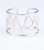 925 Ayar Gümüş Şerit Yüzük, Beyaz thumbnail 4