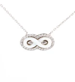 925 Ayar Gümüş Sedef Taşlı Sonsuzluk Kolyesi thumbnail 2