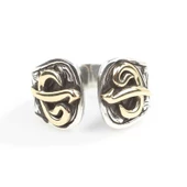 925 Ayar Gümüş Elif Vav Harfli Erkek Yüzük thumbnail 4