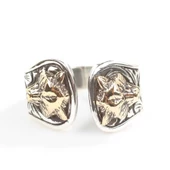 925 Ayar Gümüş Bozkurt Başı Erkek Yüzük thumbnail 3