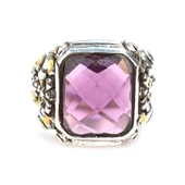 925 Ayar Gümüş Kare Ametist Taşlı Erkek Yüzüğü thumbnail 7