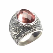 925 Ayar Gümüş Sultanayt Taşlı Erkek Yüzüğü thumbnail 4