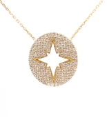 925 Ayar Gümüş Zirkon Taşlı Kuzey Yıldızı Kolye thumbnail 2