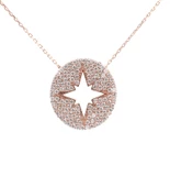 925 Ayar Gümüş Zirkon Taşlı Kuzey Yıldızı Kolye thumbnail 3