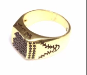 925 Ayar Gümüş Fihi ma Fih Fetih Yüzük, Sarı - Siyah Taş thumbnail 5