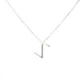 925 Ayar Gümüş 3 Boyutlu Z Harfi Kolye thumbnail 1