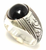 925 Ayar Gümüş Onix Taşlı Erkek Yüzük thumbnail 2