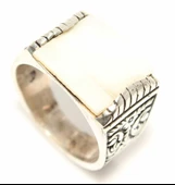 925 Ayar Gümüş Sedef Taşlı Erkek Yüzük thumbnail 1