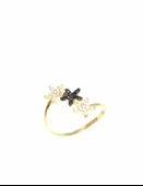 925 Ayar Gümüş 3 Sıra Yıldız Yüzük thumbnail 2