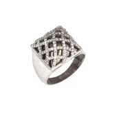 925 Ayar Gümüş Modern Tasarım Yüzük thumbnail 1