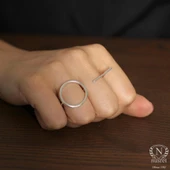 925 Ayar Gümüş Çift Parmak Yüzük thumbnail 1