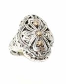 925 Ayar Gümüş Bronz Karışımı Konstantinapol Tasarım Yüzük thumbnail 3