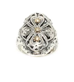 925 Ayar Gümüş Bronz Karışımı Konstantinapol Tasarım Yüzük thumbnail 4