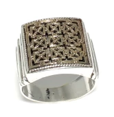 Konstantinapol Tasarım Kare Otantik Yüzük thumbnail 7