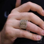 Konstantinapol Tasarım Kare Otantik Yüzük thumbnail 4