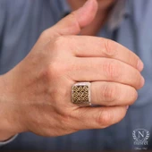 Konstantinapol Tasarım Kare Otantik Yüzük thumbnail 2