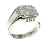 925 Ayar Gümüş Karo Yüzük thumbnail 7