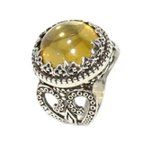 925 Ayar Gümüş Topaz Taşlı Tasarım Yüzük thumbnail 1