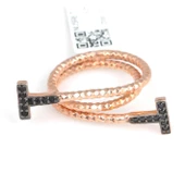 925 Ayar Gümüş Pirimitiv Dövmeli Yüzük thumbnail 7