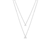 925 Ayar Gümüş İkili Üçgen Kolye thumbnail 4