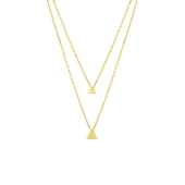 925 Ayar Gümüş İkili Üçgen Kolye thumbnail 5